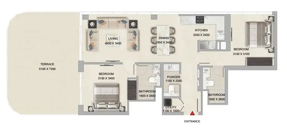 Sobha Tranquil Beach Residences floor plan