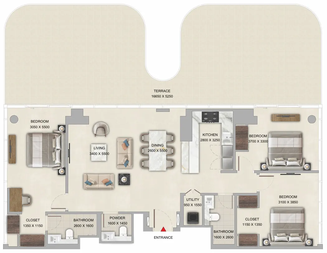 Sobha Tranquil Beach Residences floor plan