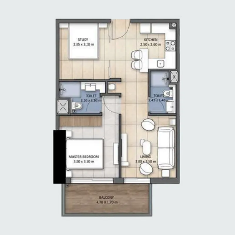 Wellcube.life Tranquil Wellness Tower floor plan