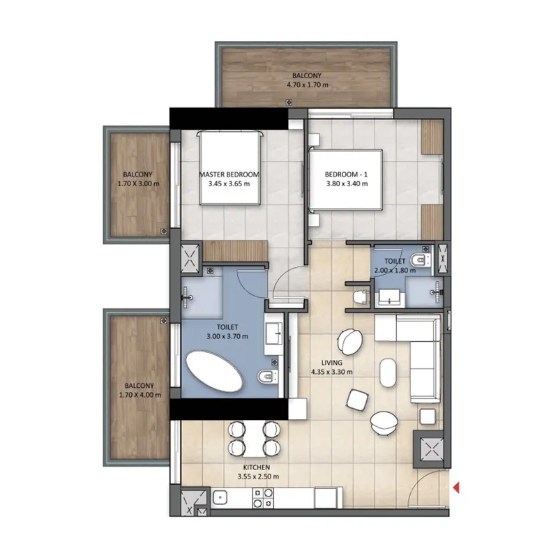 Wellcube.life Tranquil Wellness Tower floor plan
