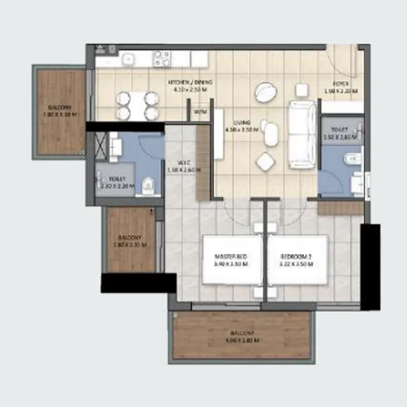 Wellcube.life Tranquil Wellness Tower floor plan