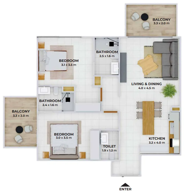Fakhruddin Properties Development Treppan Tower floor plan