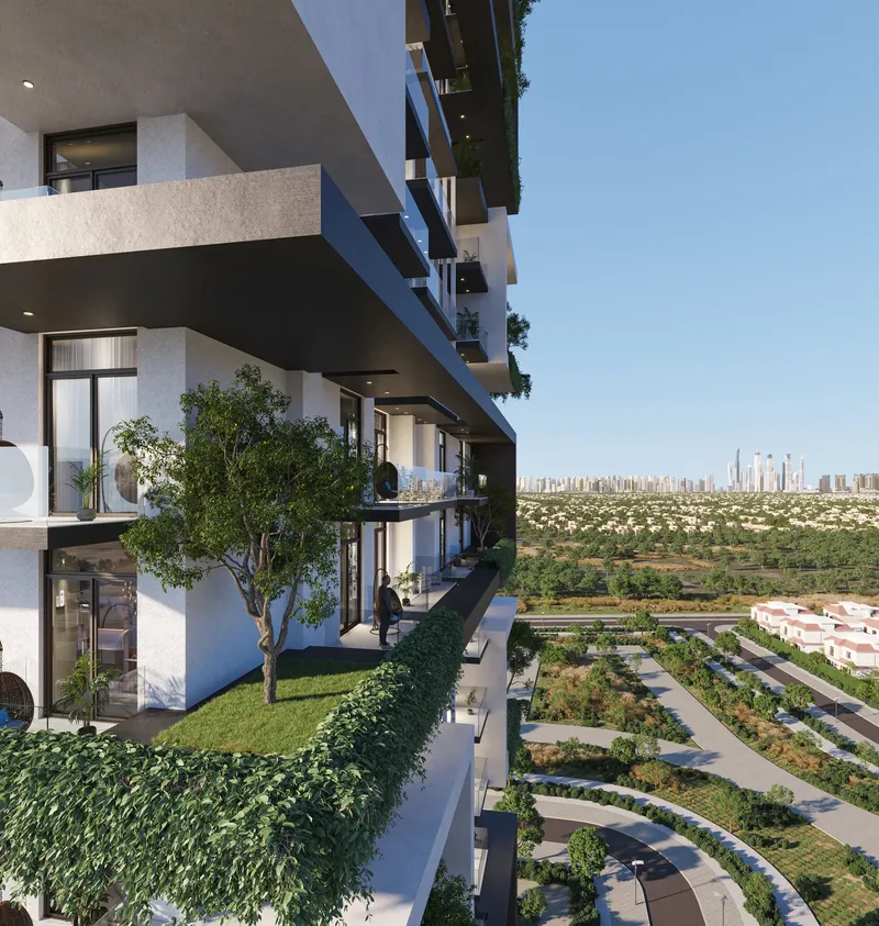 Exterior at Treppan Tower in JVT (Jumeirah Village Triangle) Dubai