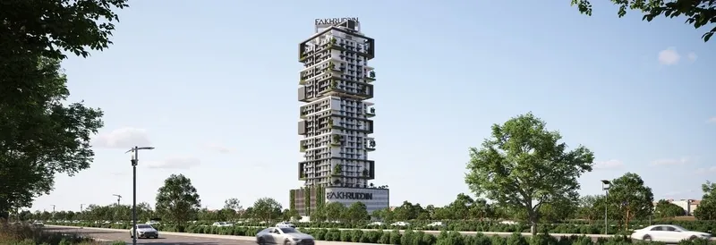 Exterior at Treppan Tower in JVT (Jumeirah Village Triangle) Dubai