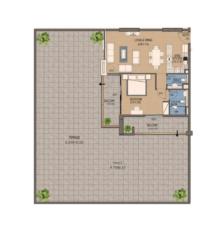 Purvanchal Development Triana Residences floor plan