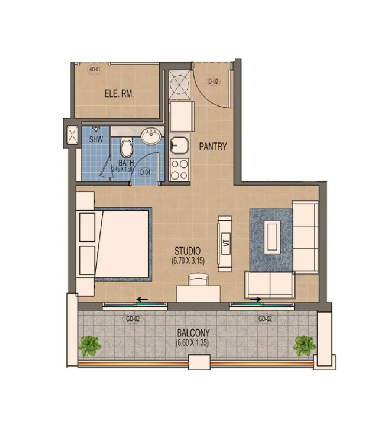 Purvanchal Development Triana Residences floor plan