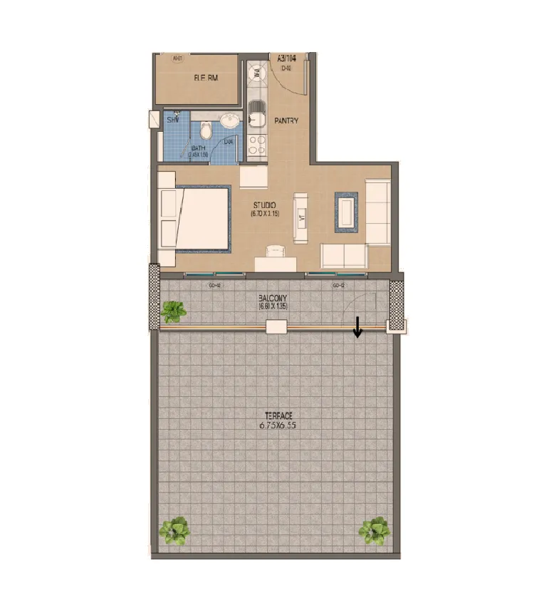 Purvanchal Development Triana Residences floor plan