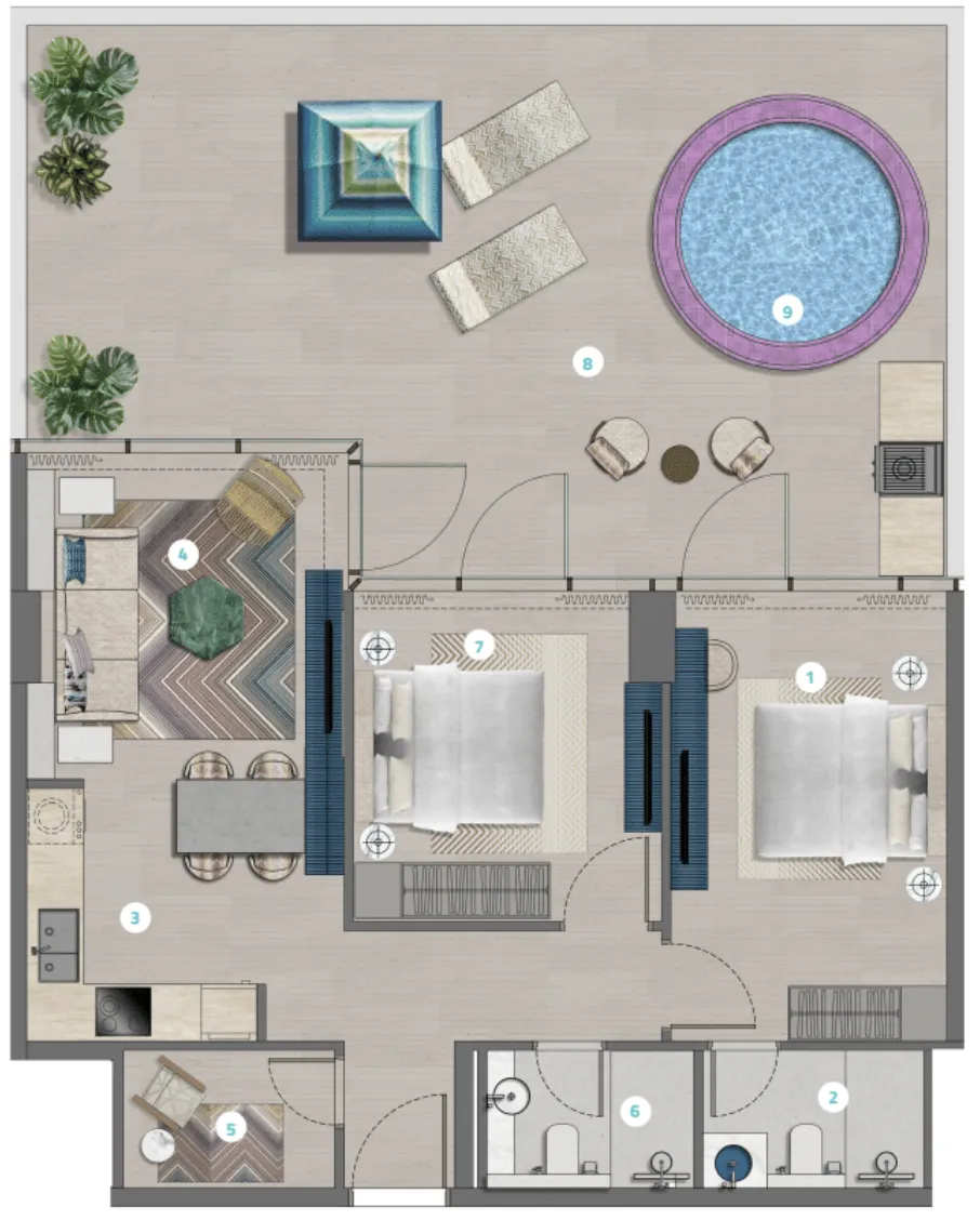 Durar Group Trio Isle floor plan