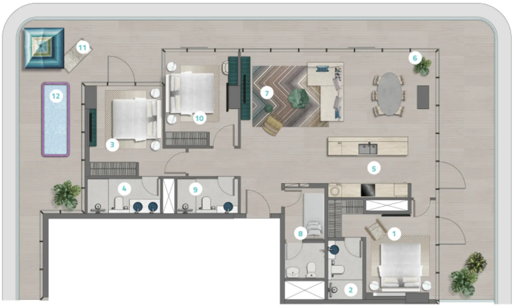 Durar Group Trio Isle floor plan