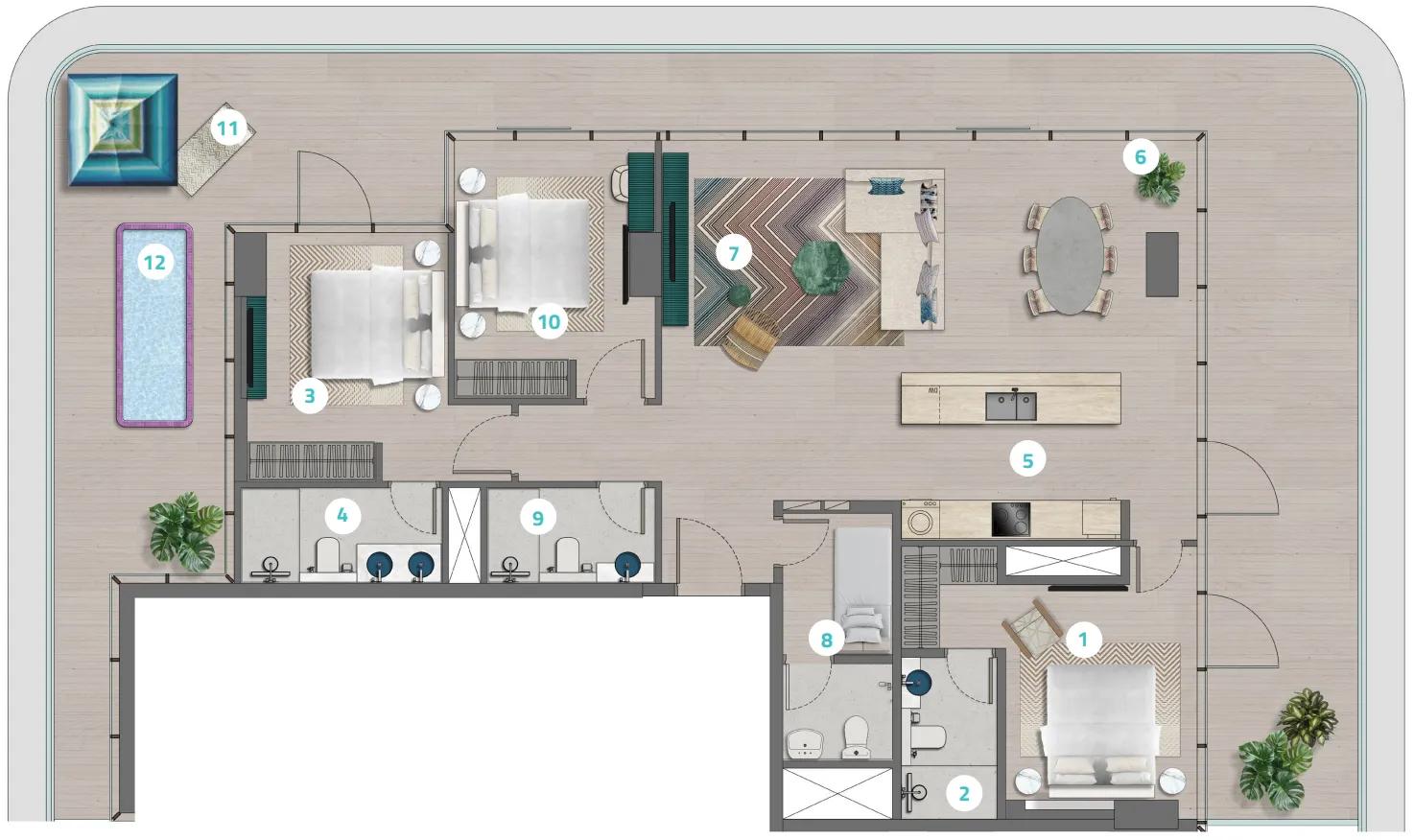 Durar Group Trio Isle floor plan