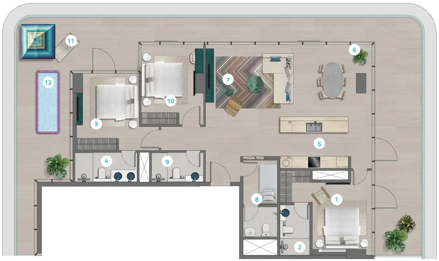 Durar Group Trio Isle floor plan