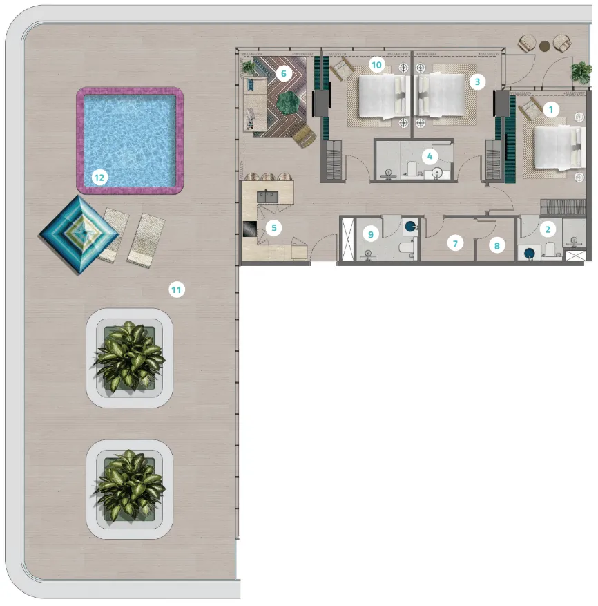 Durar Group Trio Isle floor plan