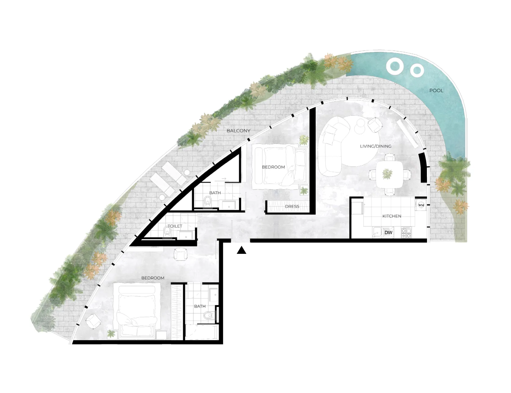 MIRA Developments Trussardi Residences floor plan