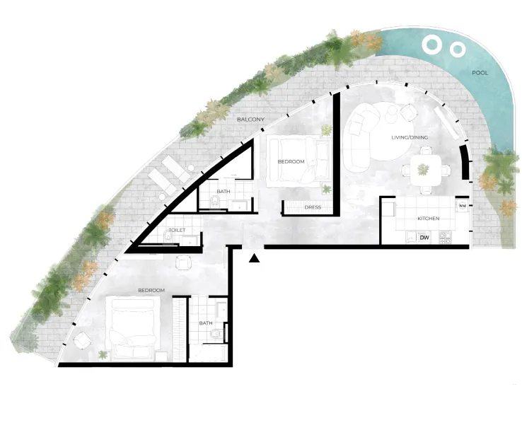 MIRA Developments Trussardi Residences floor plan