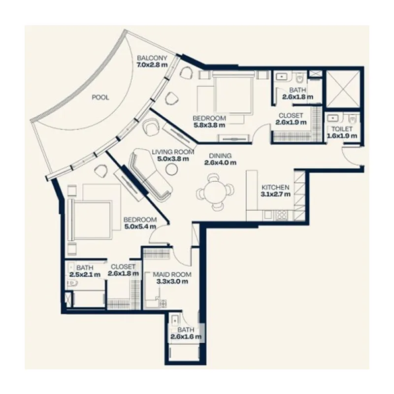 MIRA Developments Trussardi Residences Phase Two floor plan