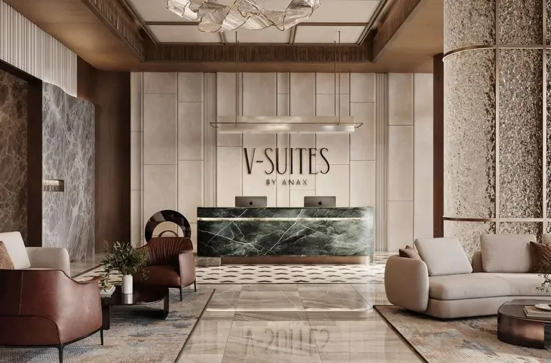 Lobby at V-Suites in Business Bay Dubai