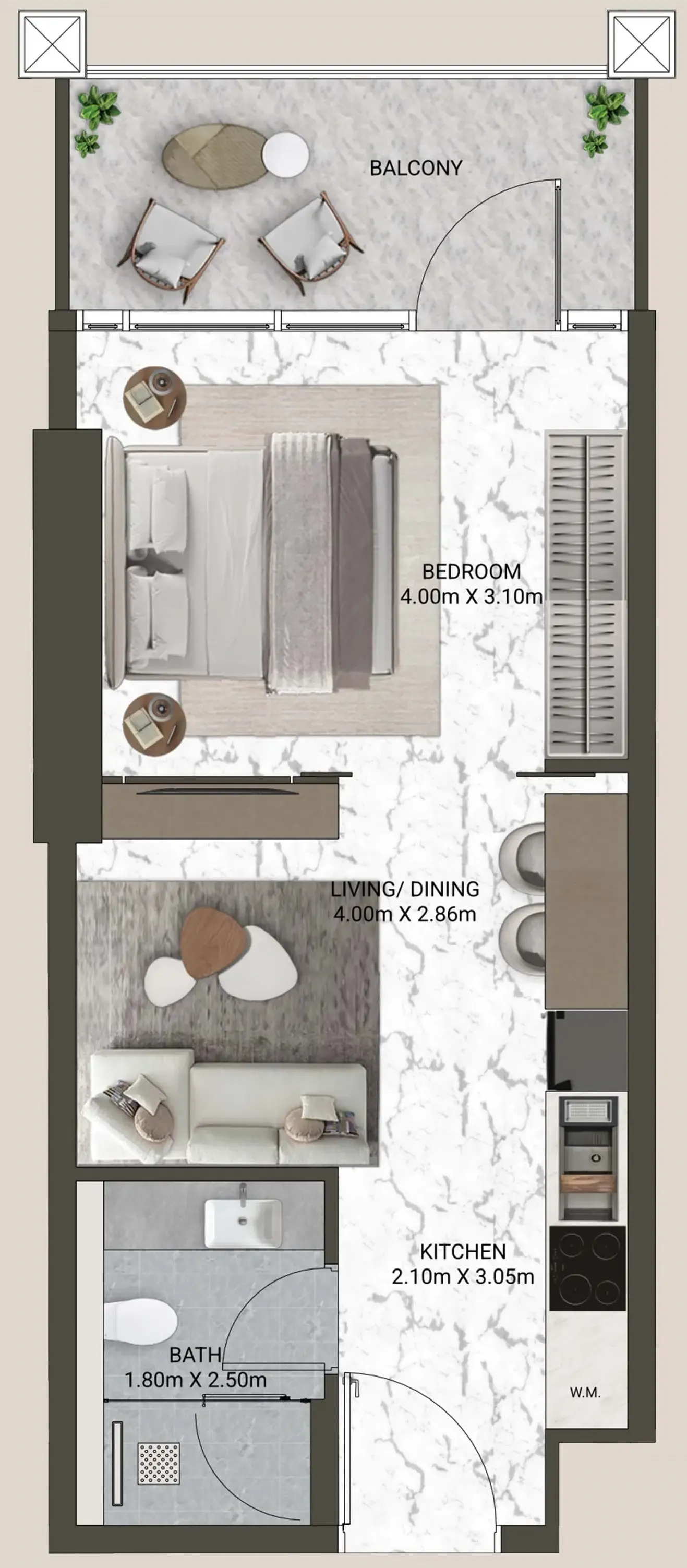 ANAX Developments V-Suites floor plan