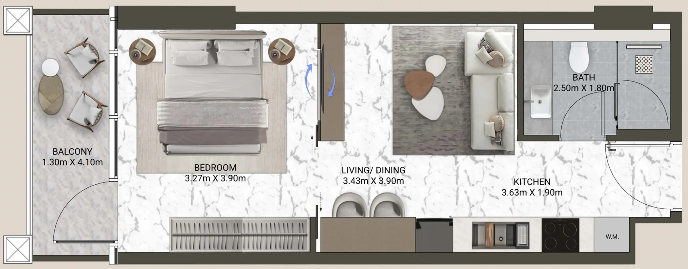 ANAX Developments V-Suites floor plan
