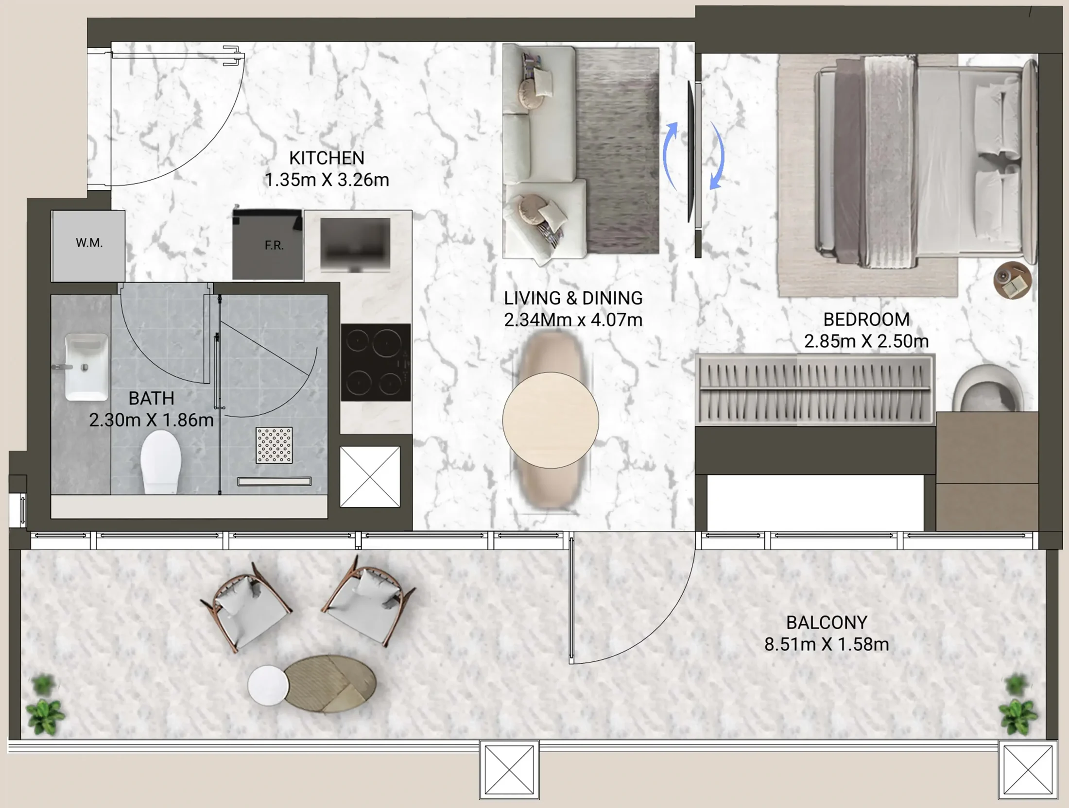 ANAX Developments V-Suites floor plan