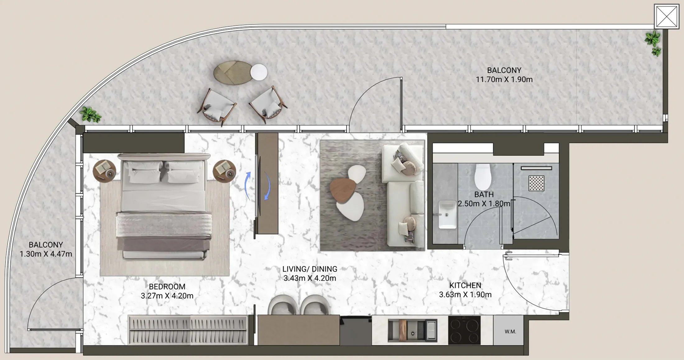 ANAX Developments V-Suites floor plan