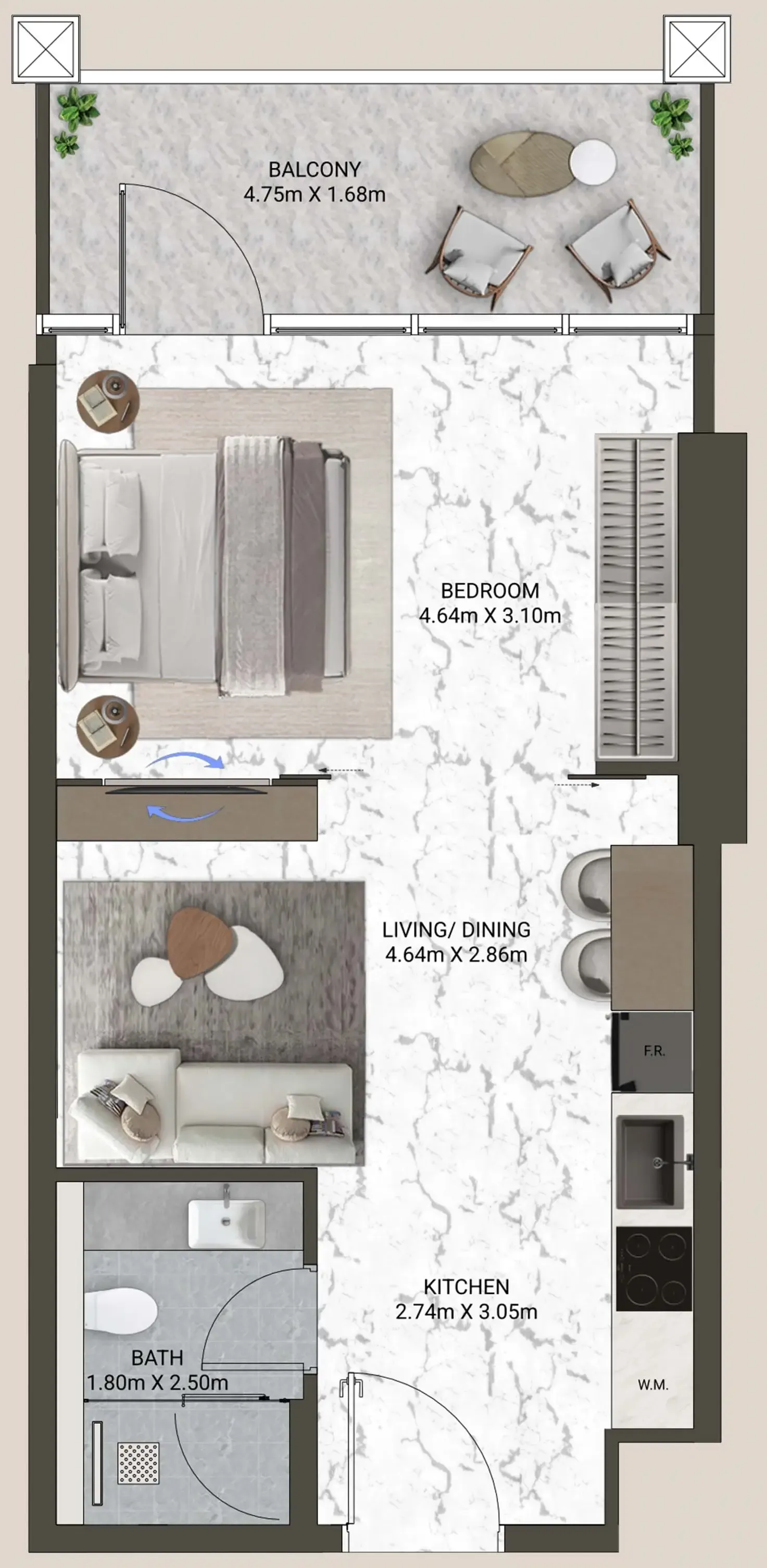 ANAX Developments V-Suites floor plan