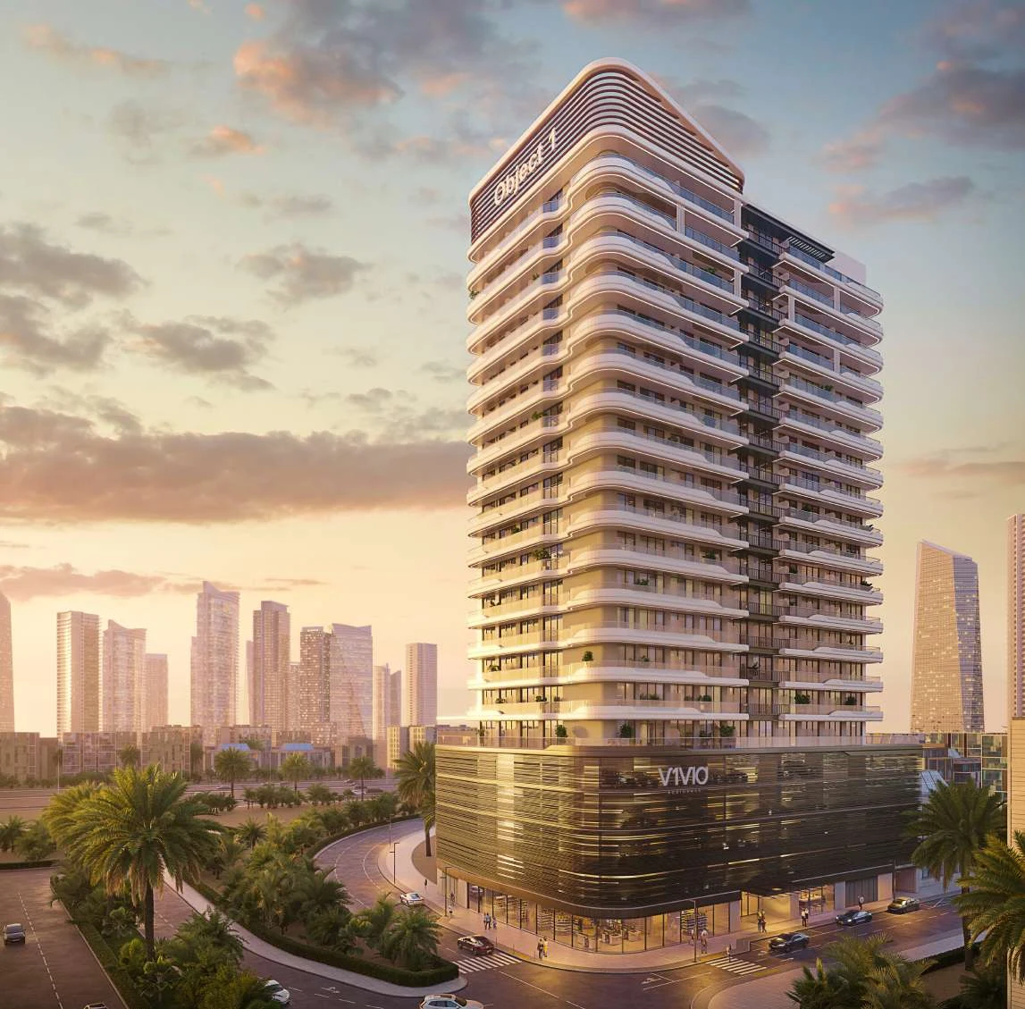 V1VID Tower furnished studios and one-bedroom apartments in JVT, Dubai