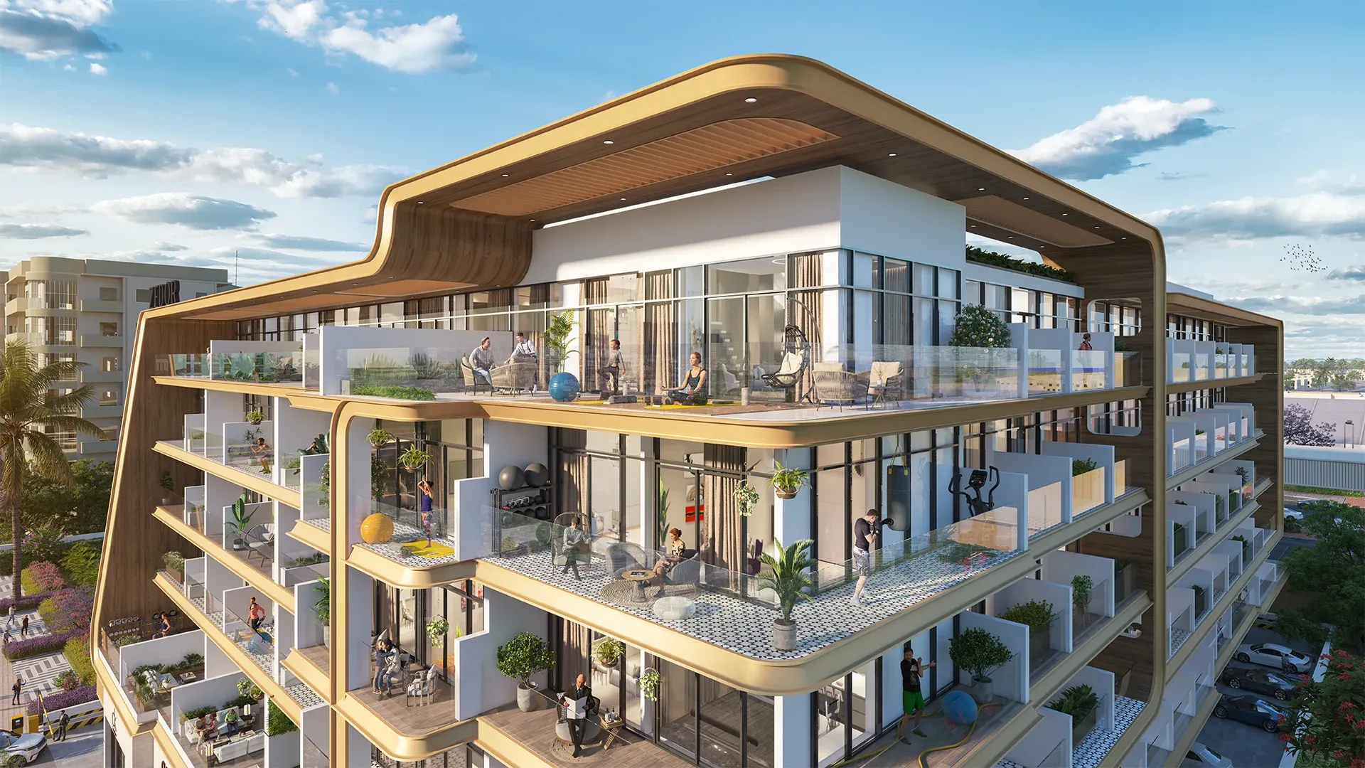 Exterior at Ventana Residences in Dubai International City Dubai