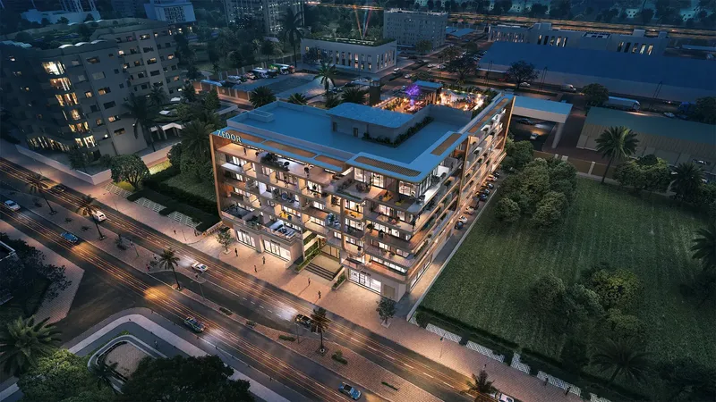 Exterior at Ventana Residences in Dubai International City Dubai