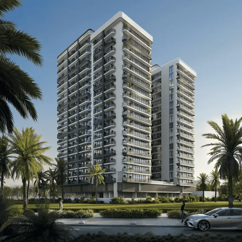 Exterior at VERDAN1A 4 in Dubailand Residence Complex Dubai