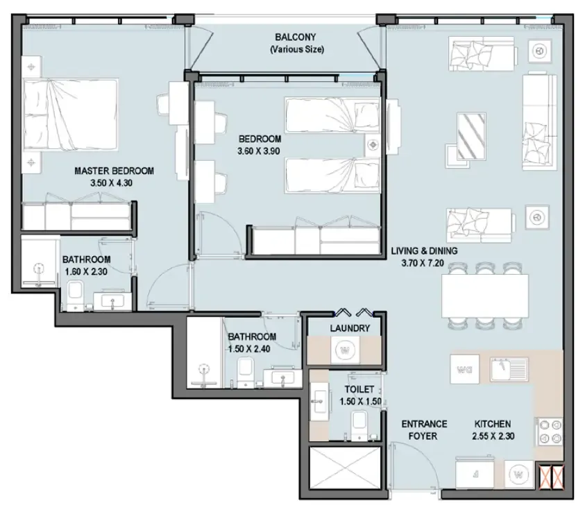 Reportage Properties Verdana VIII floor plan