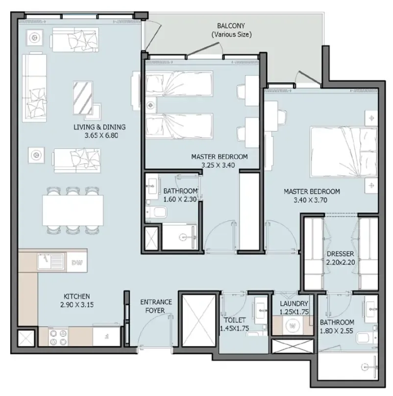 Reportage Properties Verdana VIII floor plan