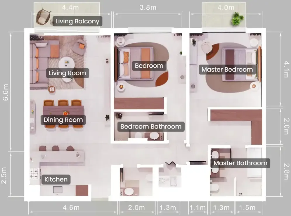 ALDAR Verdes by Haven floor plan