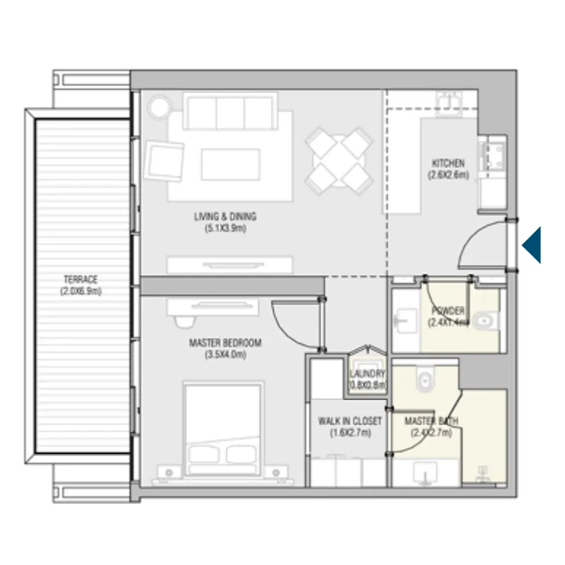 ALAIN Vida Residences Saadiyat Island floor plan