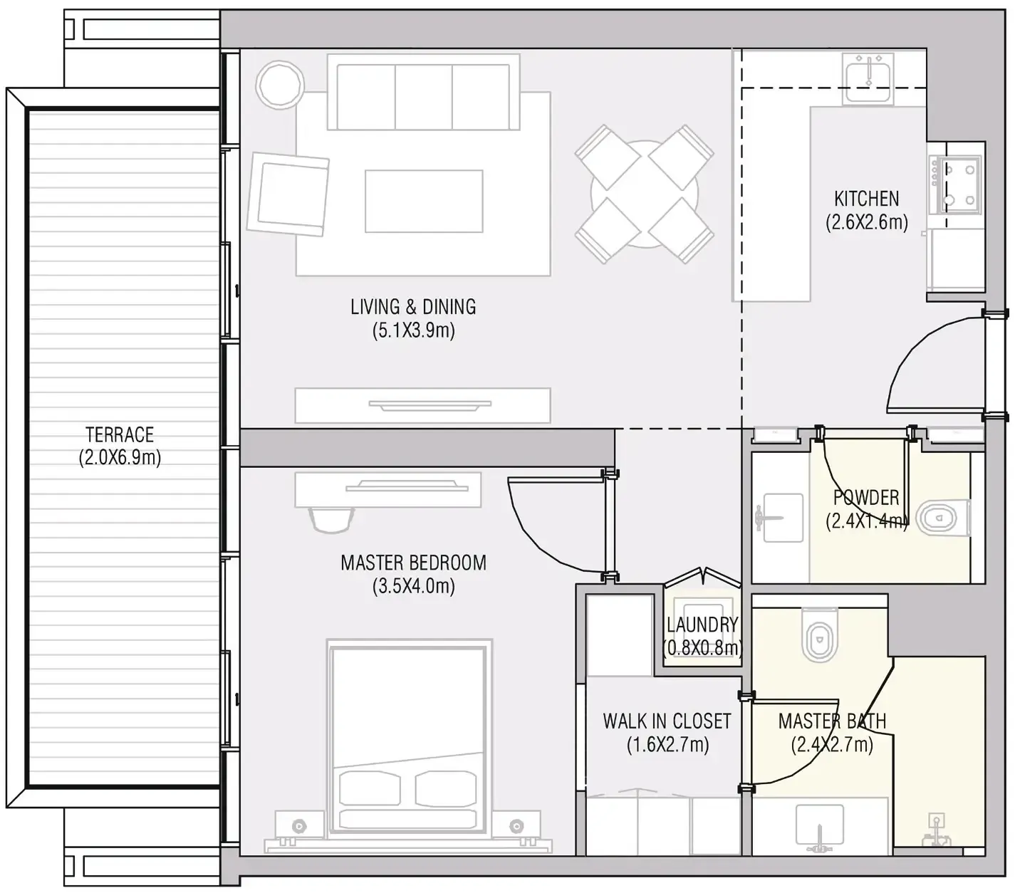 ALAIN Vida Residences Saadiyat Island floor plan