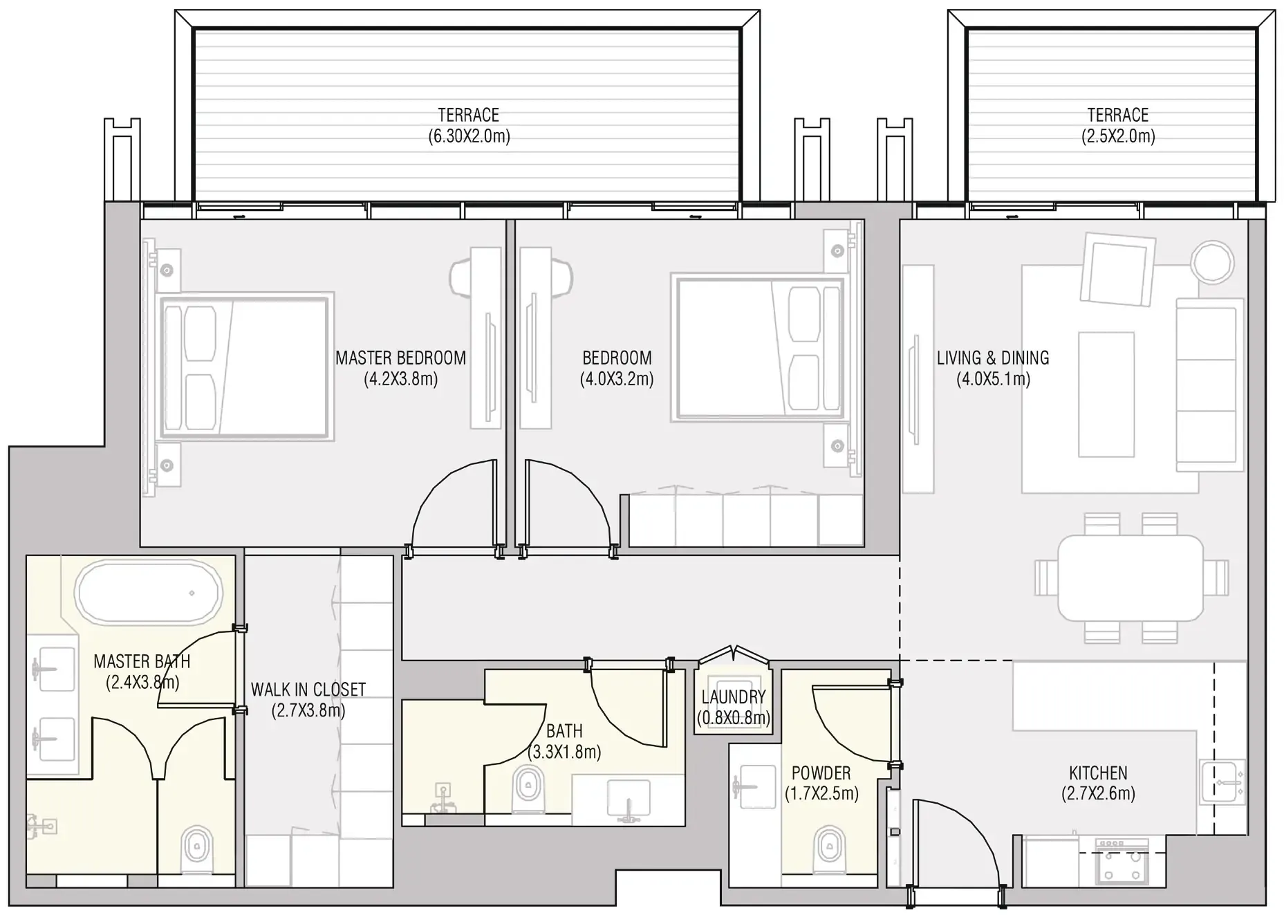 ALAIN Vida Residences Saadiyat Island floor plan