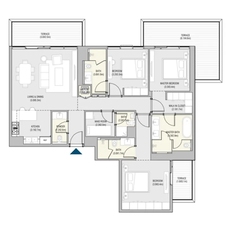 ALAIN Vida Residences Saadiyat Island floor plan