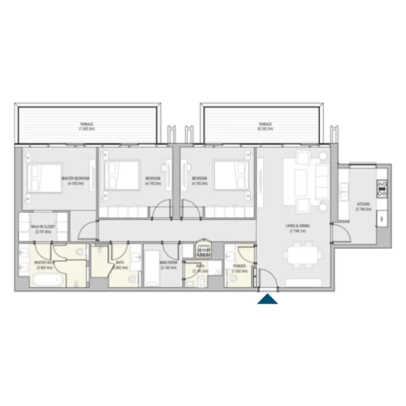ALAIN Vida Residences Saadiyat Island floor plan