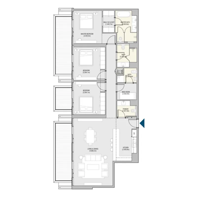 ALAIN Vida Residences Saadiyat Island floor plan