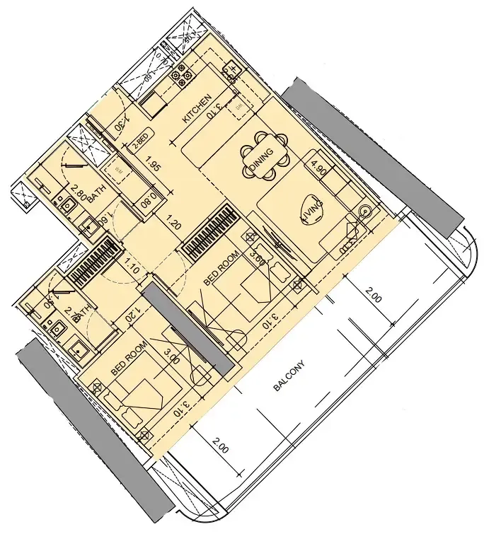 Binghatti Vision Iconic floor plan