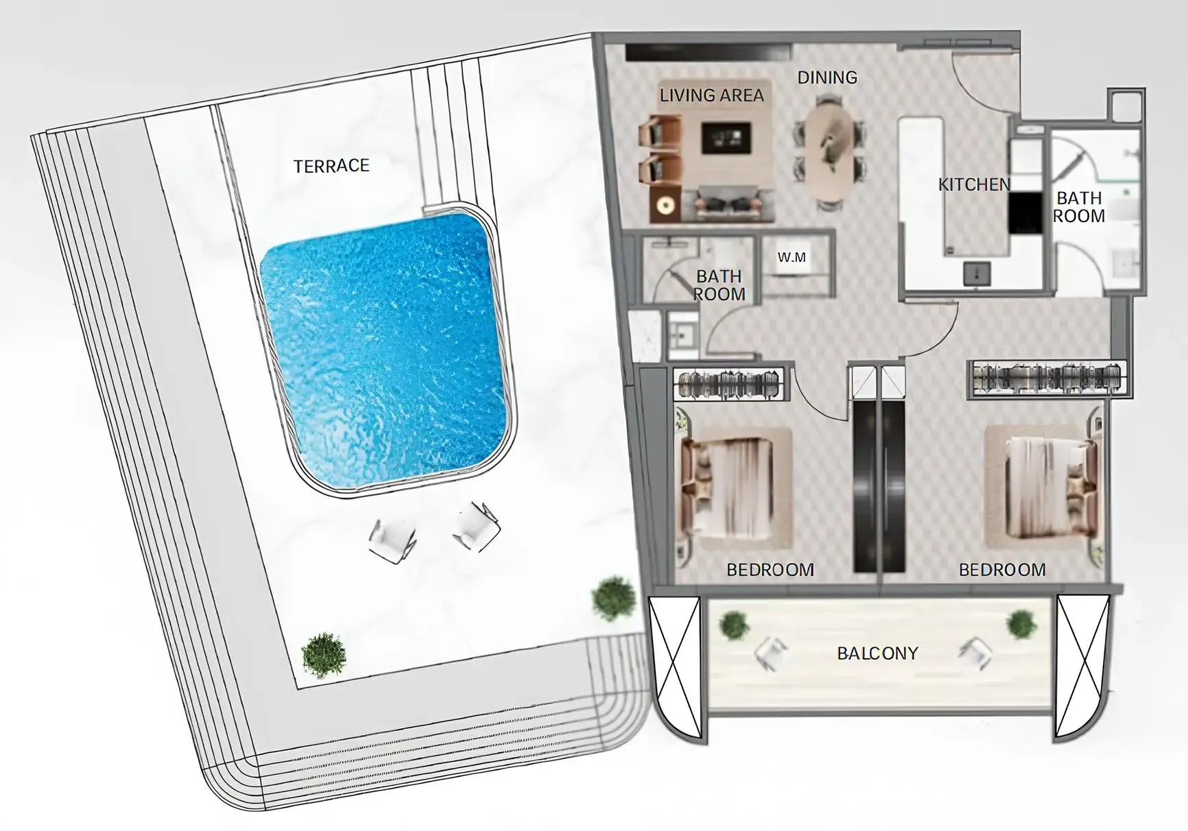 Binghatti Vision Iconic floor plan