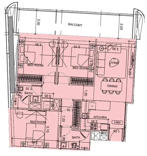 Binghatti Vision Iconic floor plan