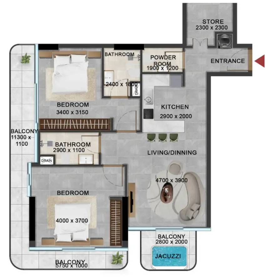 Meteora Developers Vivanti Residences by Meteora floor plan