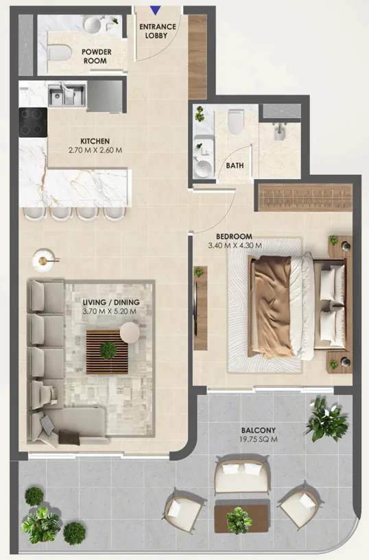 NAMO Development Vivida Residences floor plan
