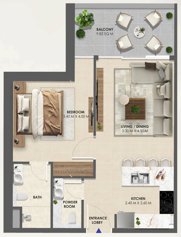 NAMO Development Vivida Residences floor plan