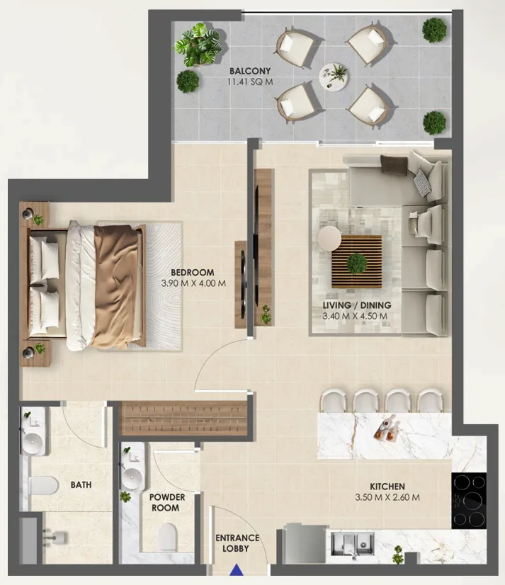 NAMO Development Vivida Residences floor plan