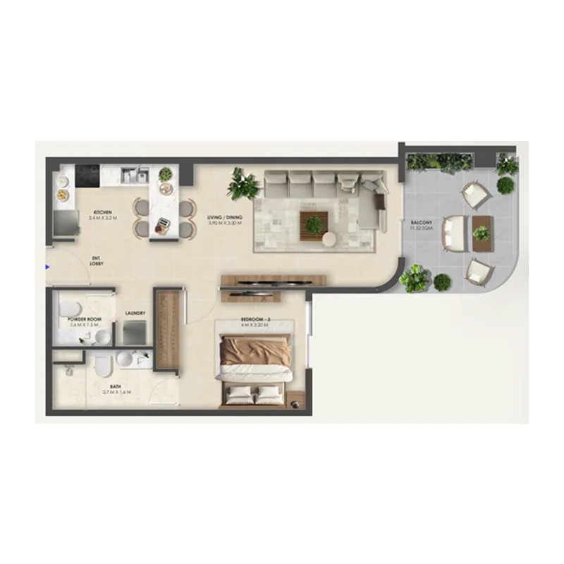 NAMO Development Vivida Residences floor plan