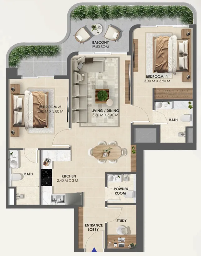 NAMO Development Vivida Residences floor plan