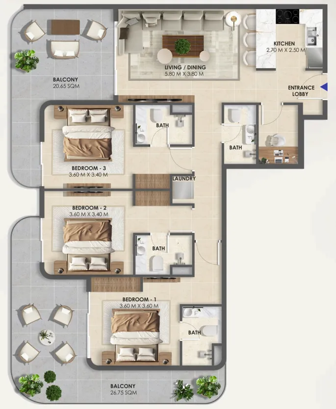 NAMO Development Vivida Residences floor plan