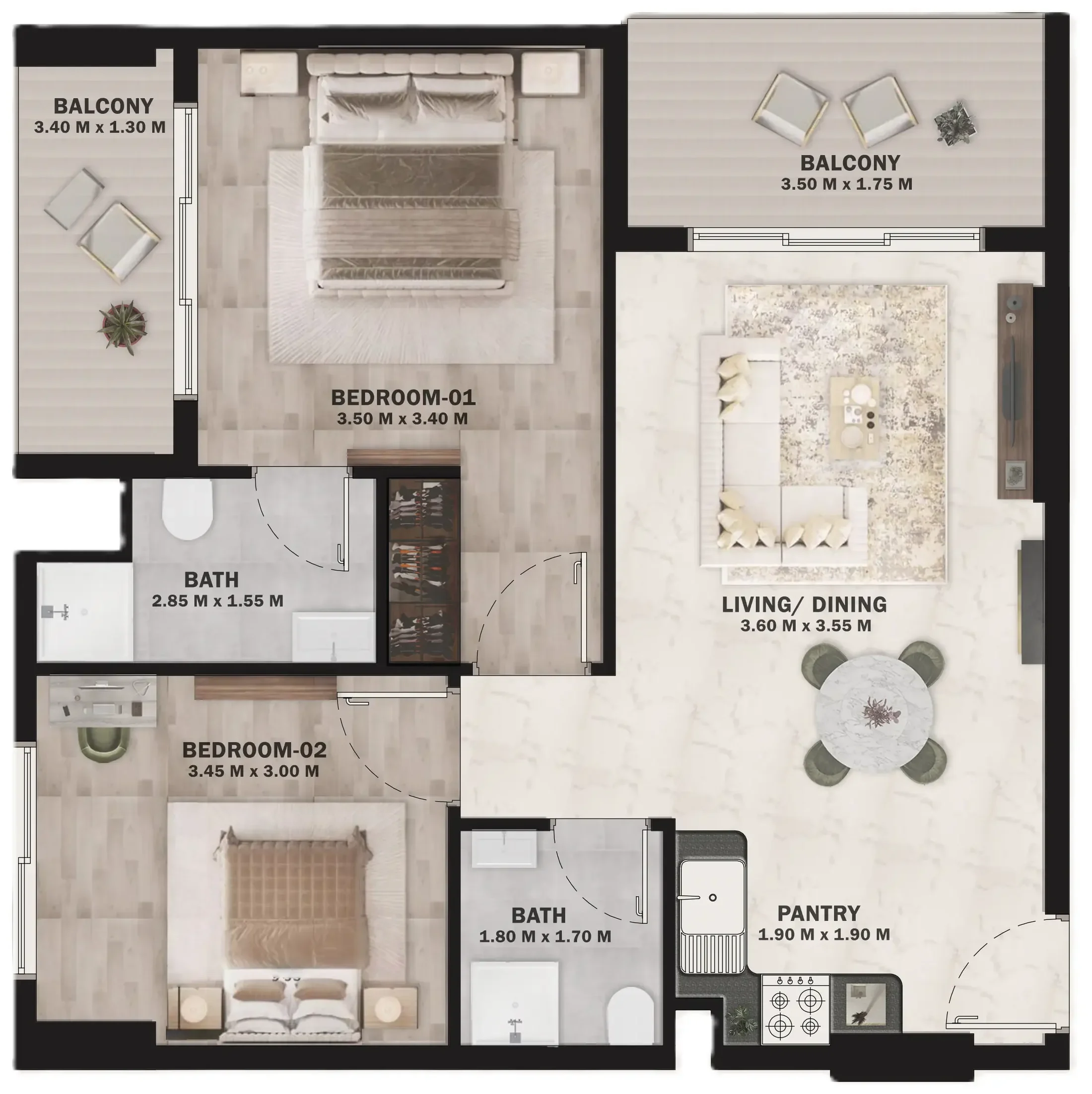 HVM Living VOI Residence floor plan
