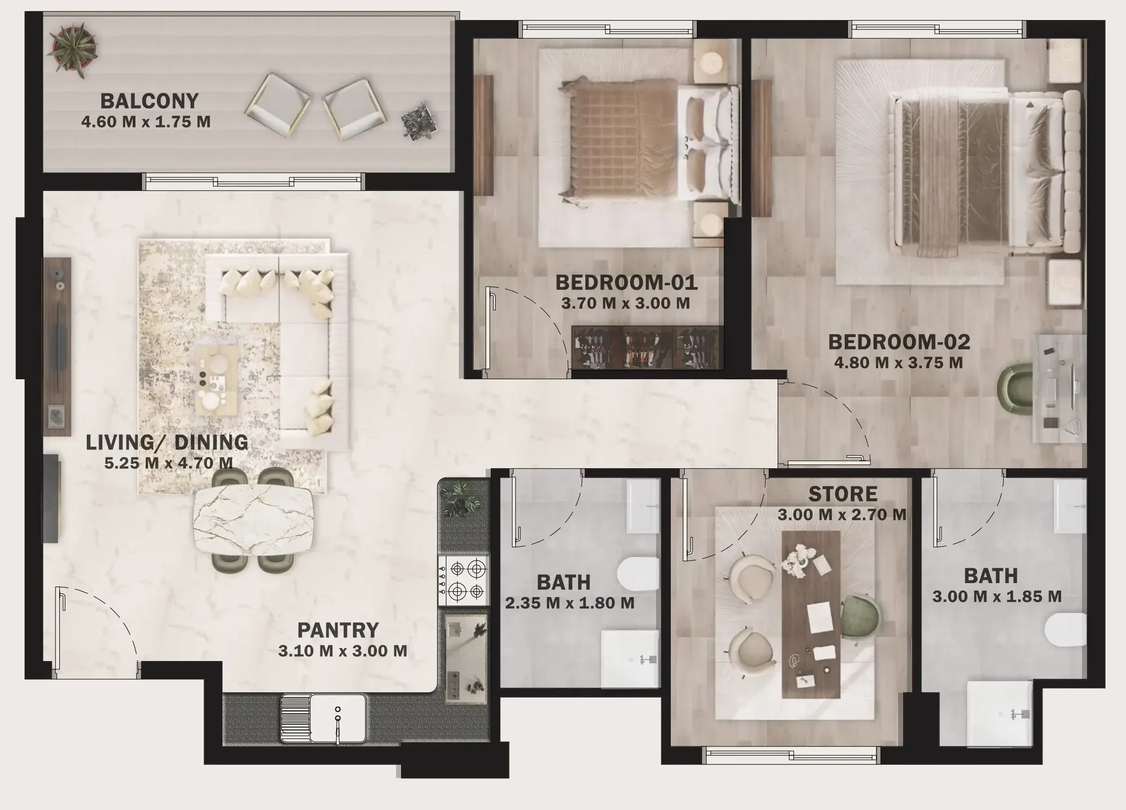 HVM Living VOI Residence floor plan